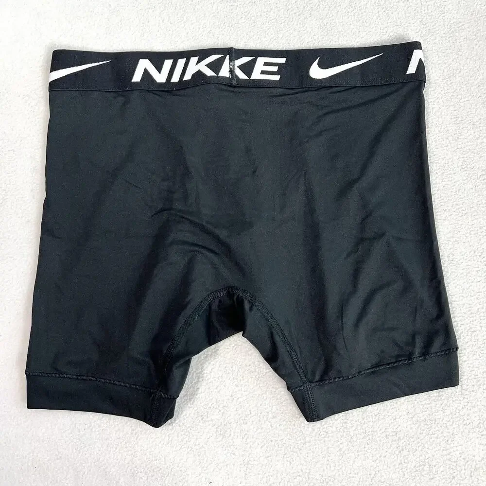 Nike Dri-FIT Essential Micro Men's Boxer Brief 2 Pack 5” inseam Medium Black NEW